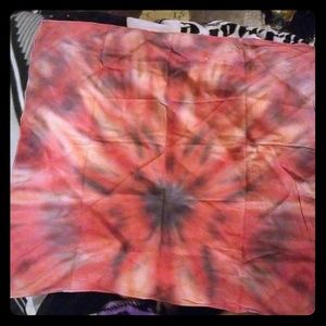 Red and black tye dye Bandana